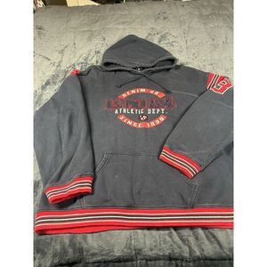 US Polo Association navy blue Pullover Hoodie‎ Embroidery Sz XL Vintage 2000s